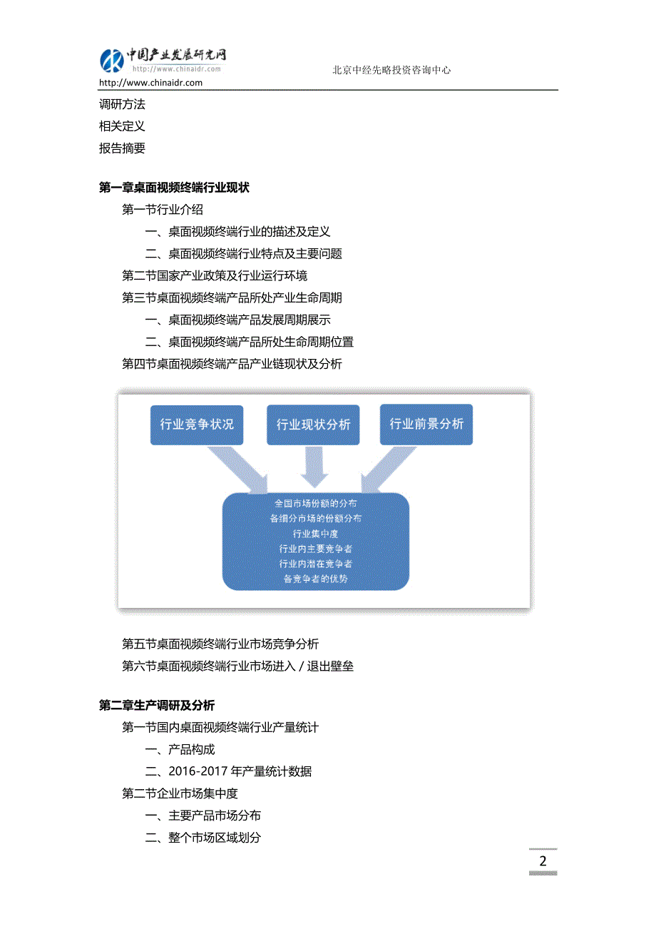 桌面视频终端市场调查研究报告(目录)_第3页