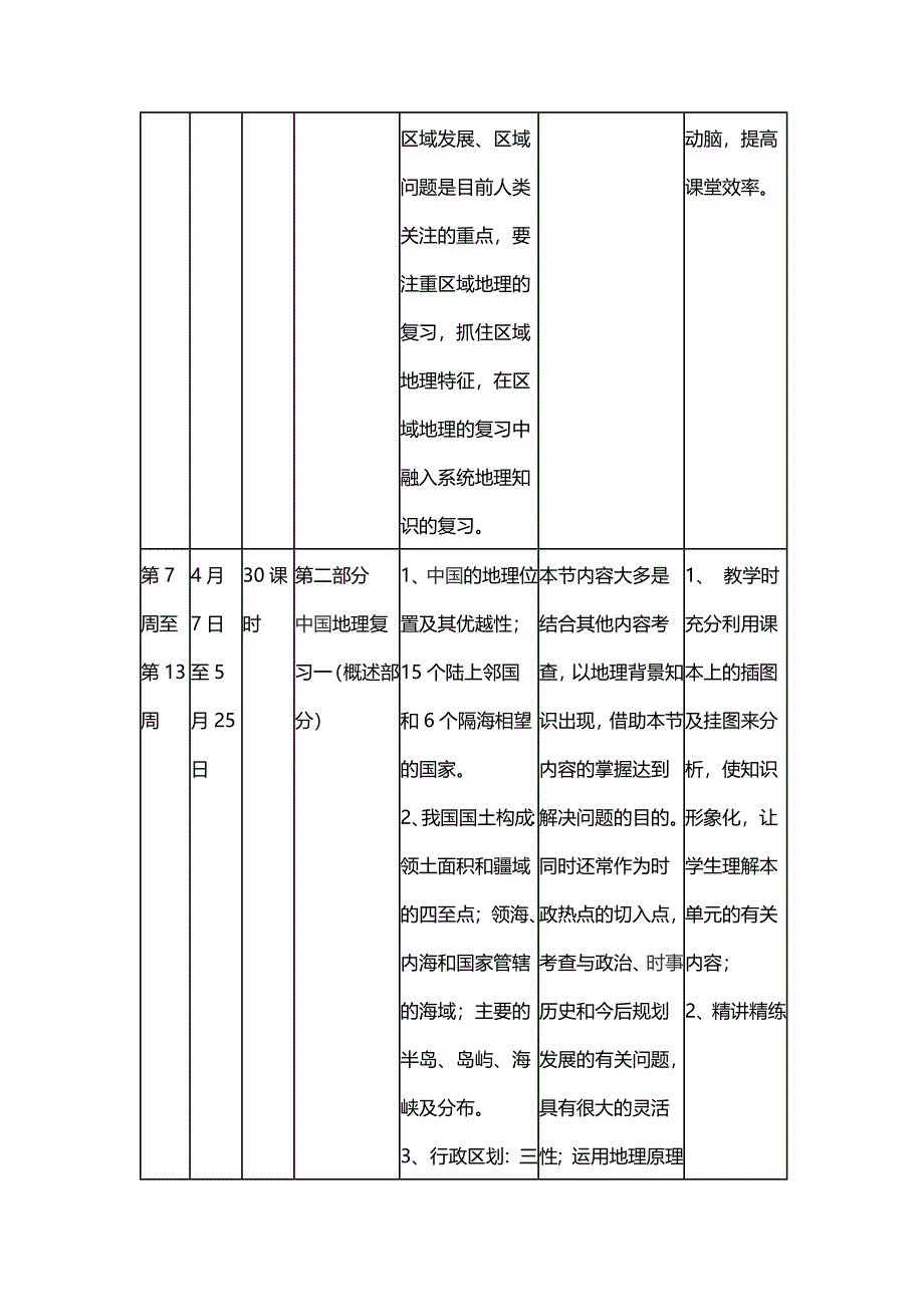 高二下学期教学计划.docx_第3页