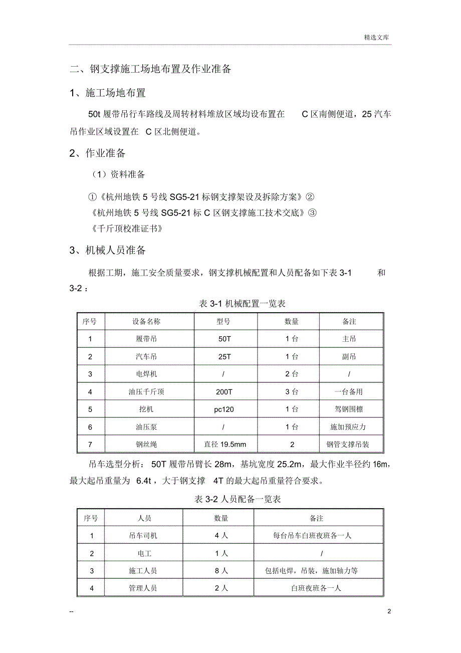 钢支撑施工技术交底_第2页