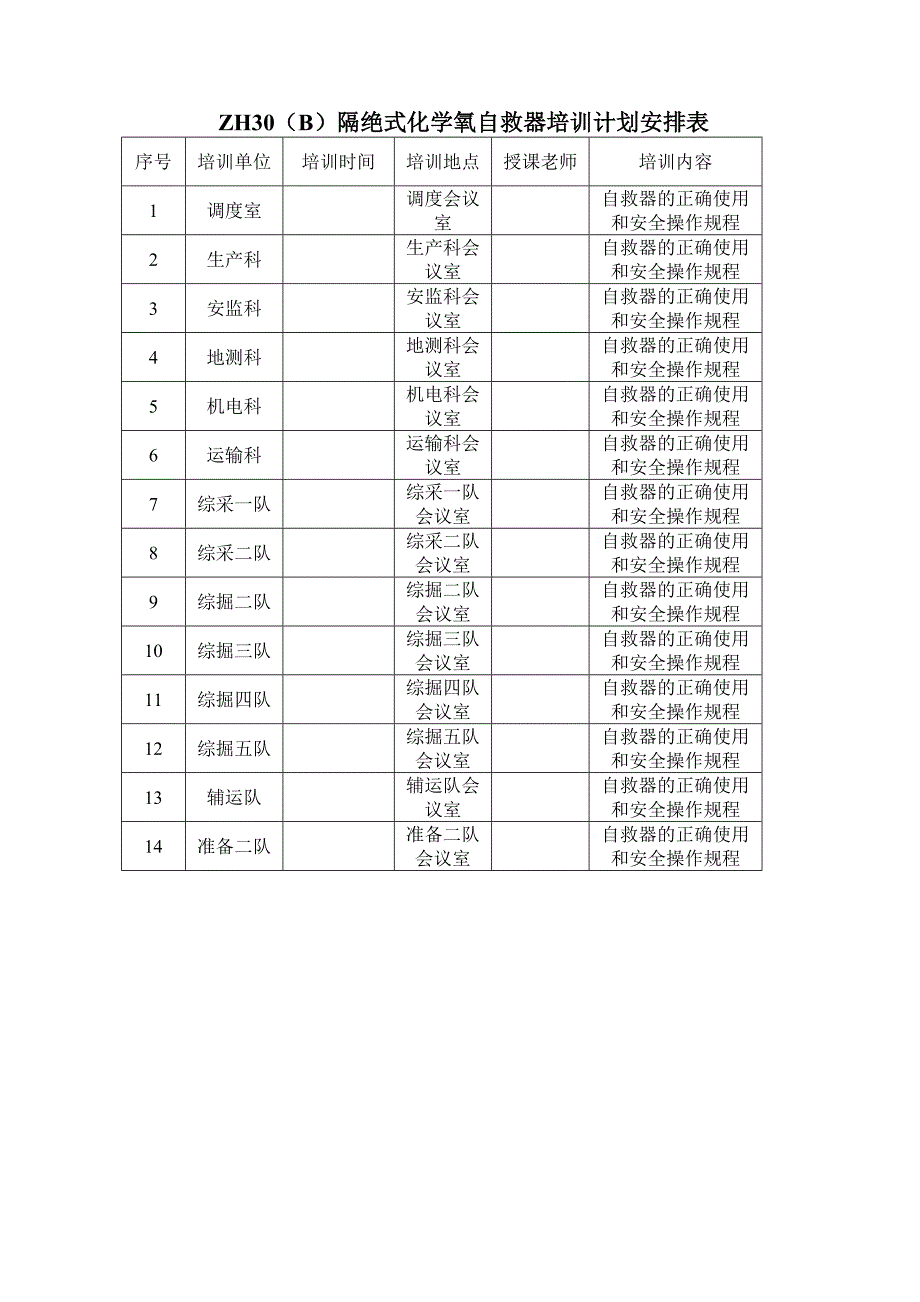 ZH30B型自救器培训方案_第3页