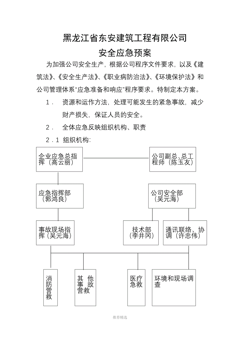 建筑公司应急响应方案_第2页