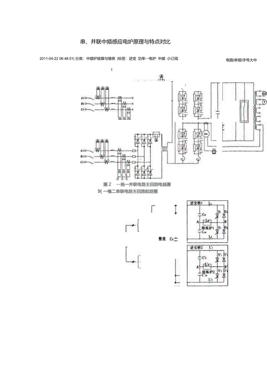 串、并联中频感应电炉原理与特点对比_第1页