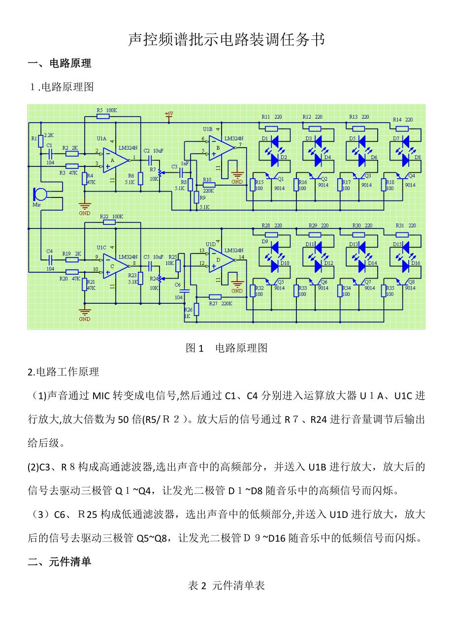 声控频谱指示电路装调_第1页