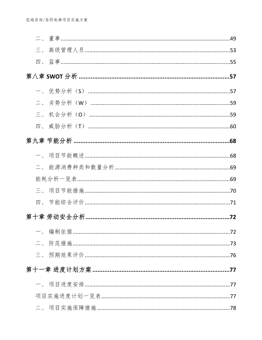 岳阳电梯项目实施方案（模板范文）_第4页