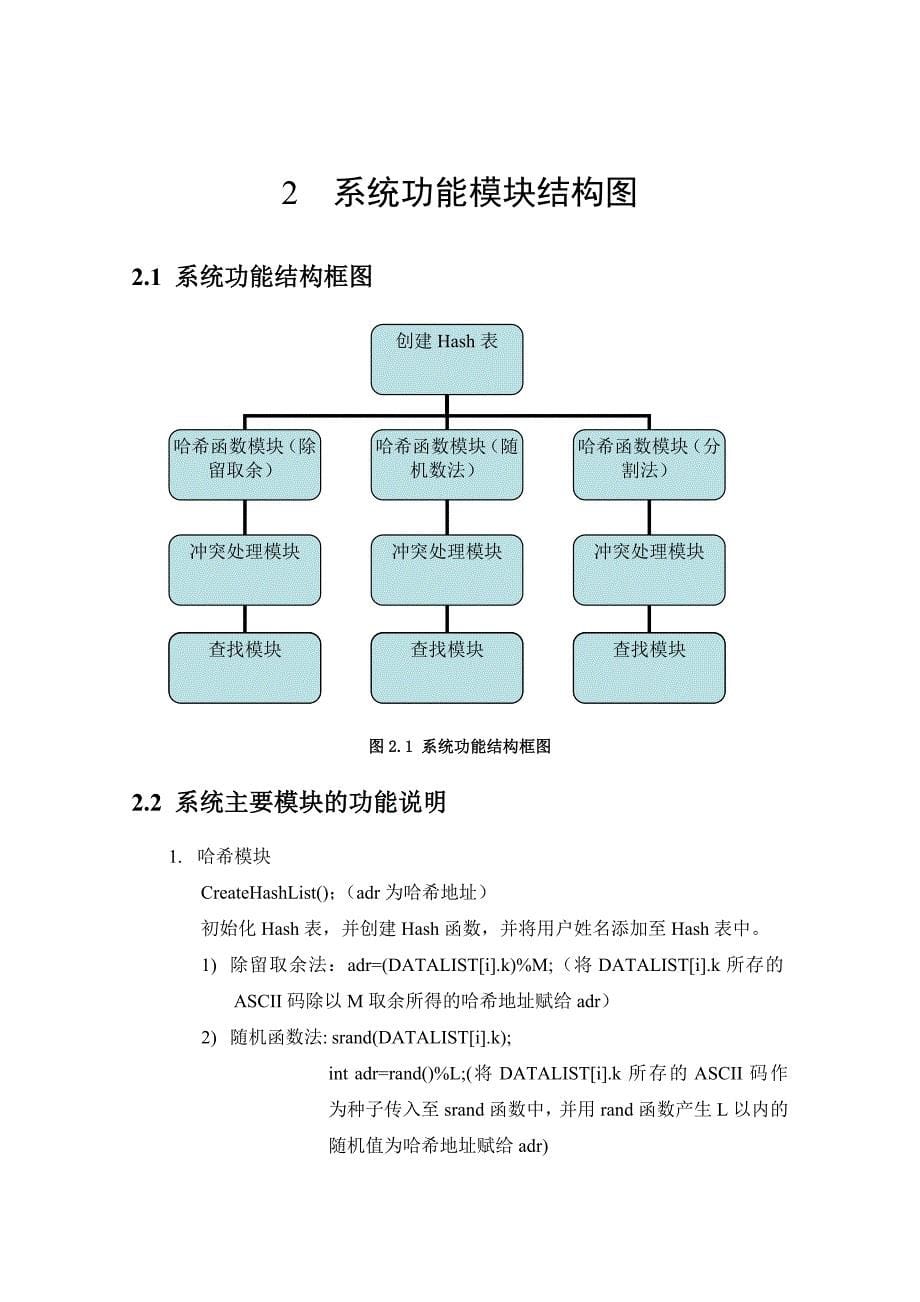 基于Hash表的班级成员管理数据结构课程设计29595982_第5页