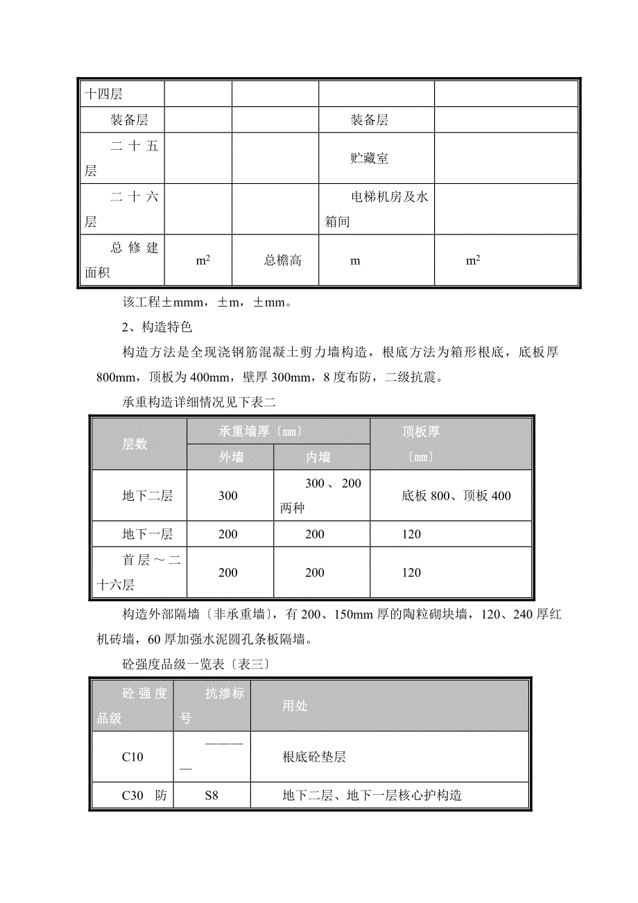 建筑行业某塔式高层工程施工组织设计_第4页