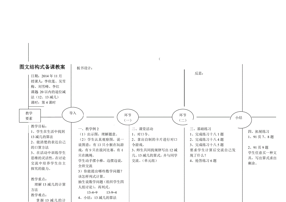 一年级数学上册6单元教案_第4页