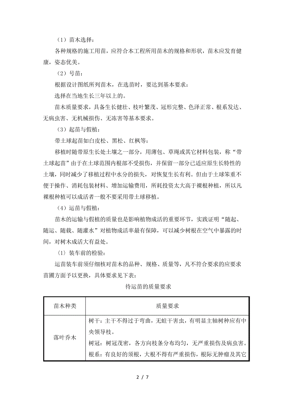 绿化栽植工程施工方案_第2页