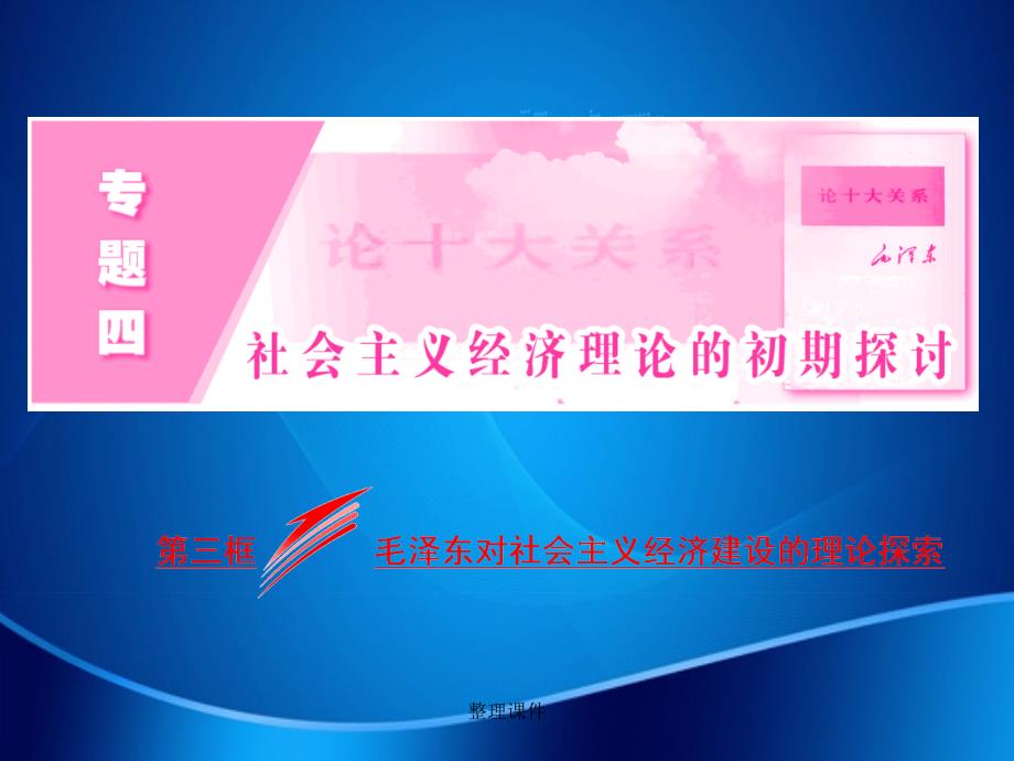 201x201x高中政治专题四社会主义经济理论的初期探讨第三框毛泽东对社会主义经济建设的理论探索新人教版选修_第2页