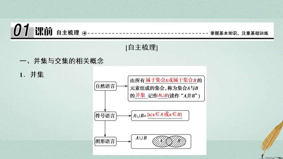 高中数学第一章集合与函数概念1.1集合1.1.3第1课时集合的并集交集课件新人教A版必修1_第4页