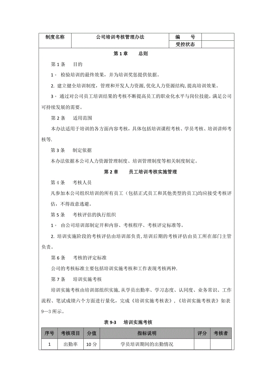 培训考核管理办法.docx_第1页