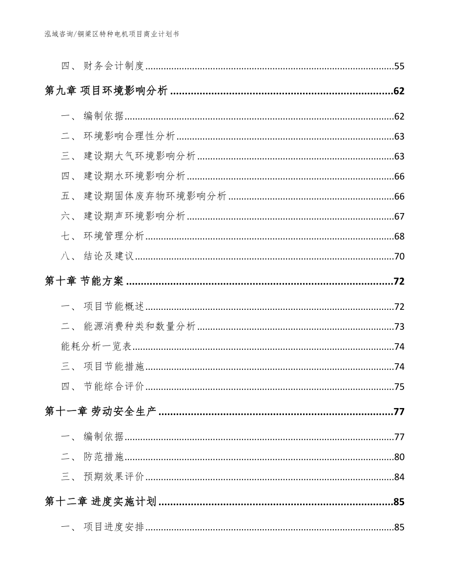 铜梁区特种电机项目商业计划书（模板范文）_第3页