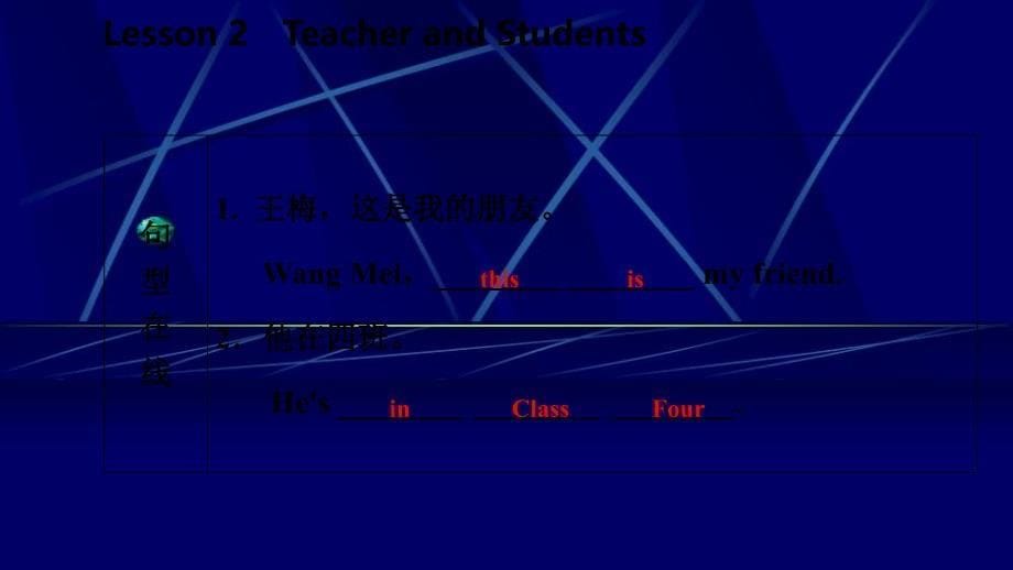 七年级英语上册Unit1SchoolandFriendsLesson2TeacherandStudents导学课件新版冀教版_第5页