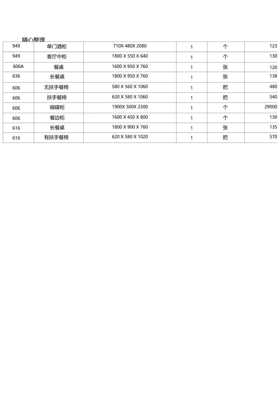 英伦世家产物报价表干休所_第5页