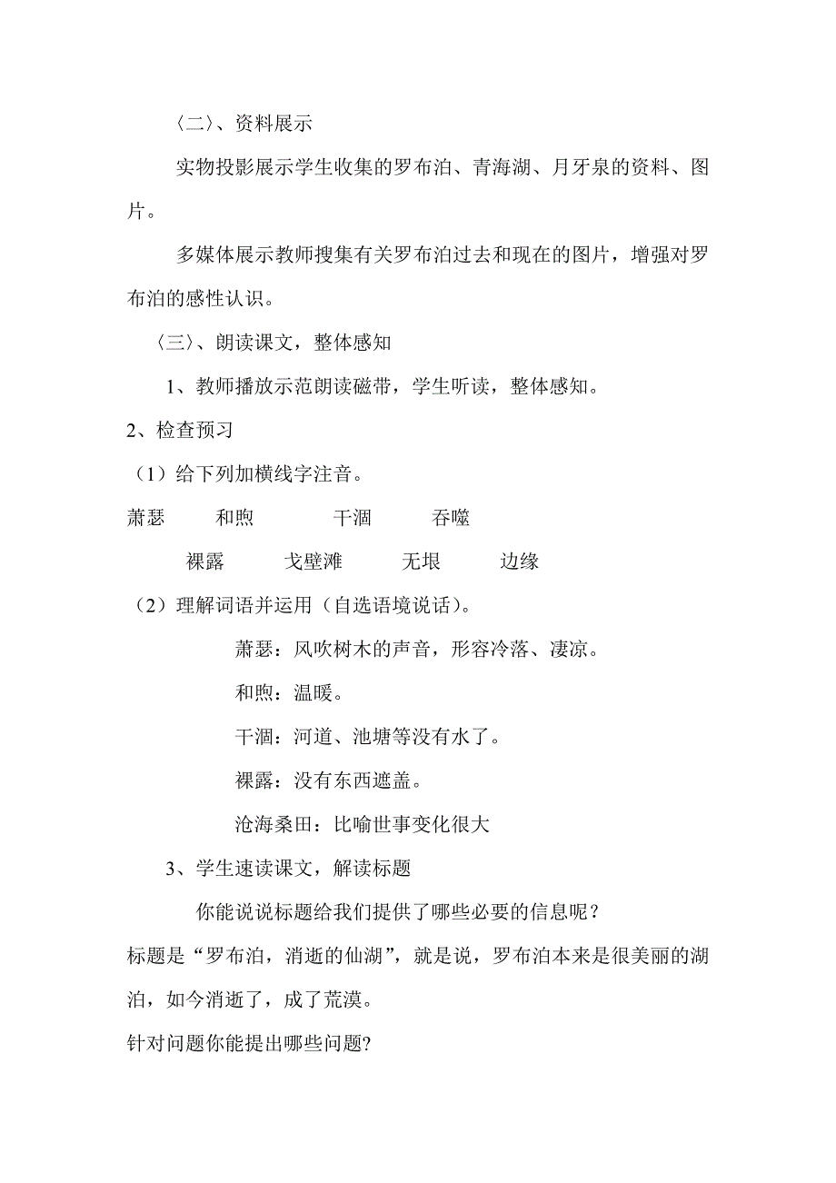 教案罗布泊_第4页