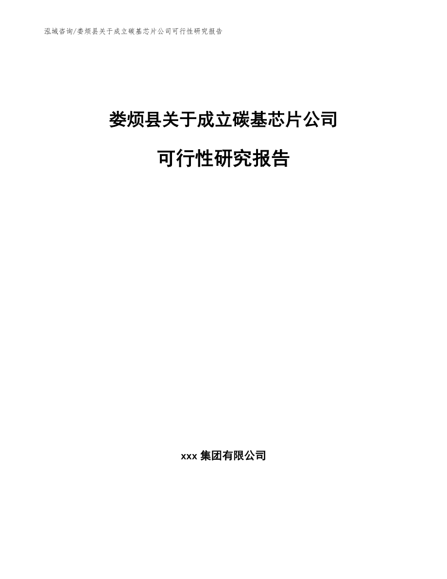 娄烦县关于成立碳基芯片公司可行性研究报告_参考范文_第1页