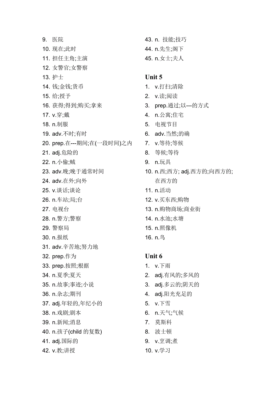 七年级下册英语单词表人教版汉语_第3页