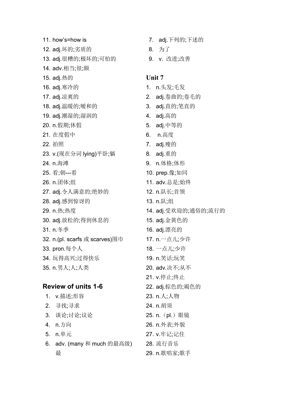 七年级下册英语单词表人教版汉语_第4页