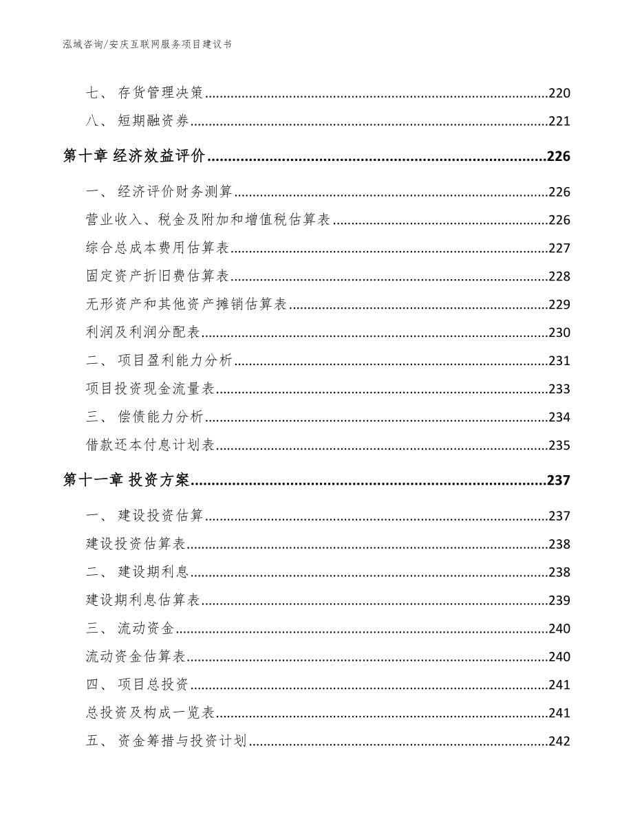 安庆互联网服务项目建议书_第5页