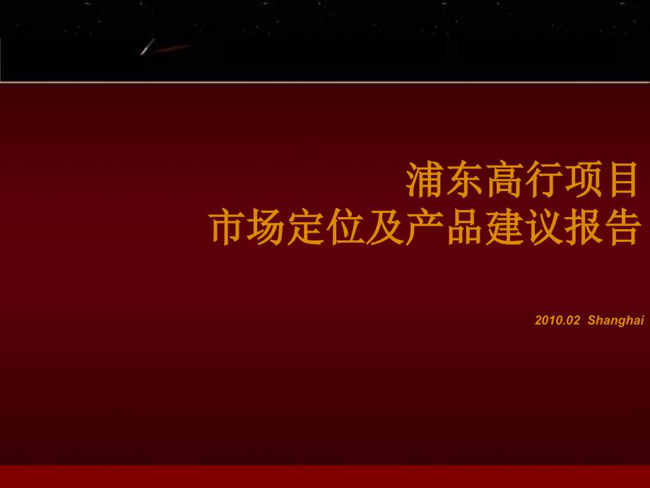 某项目市场定位及产品建议报告_第1页