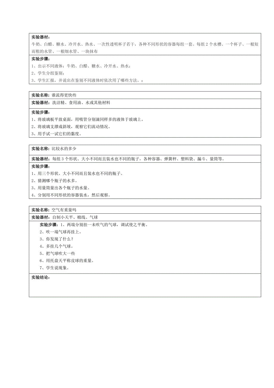 (三年级上册)科学实验报告单_第3页