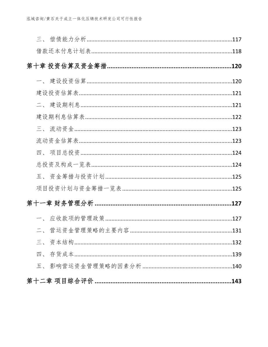 黄石关于成立一体化压铸技术研发公司可行性报告（模板范文）_第5页