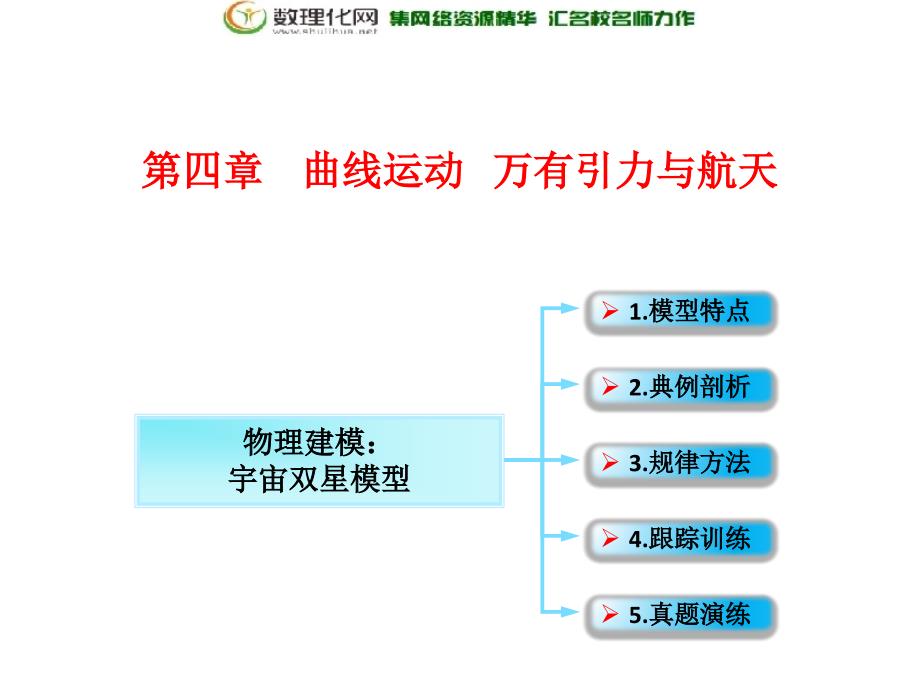 第4章 第6节课时5 天体运动中的“四大难点”：宇宙双星模型物理高三一轮总复习课件鲁教版_第1页