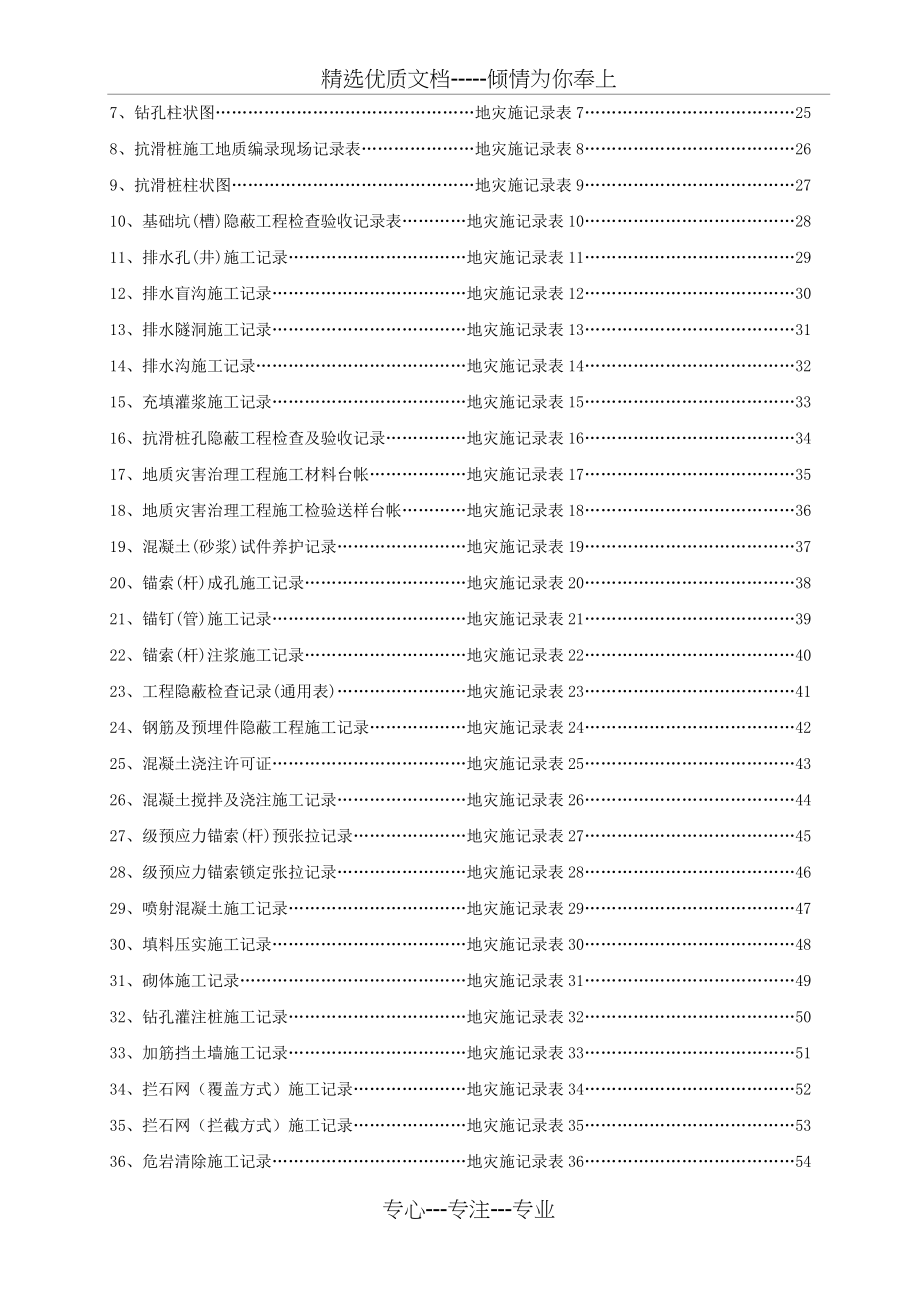 地质灾害工程施工用表_第2页