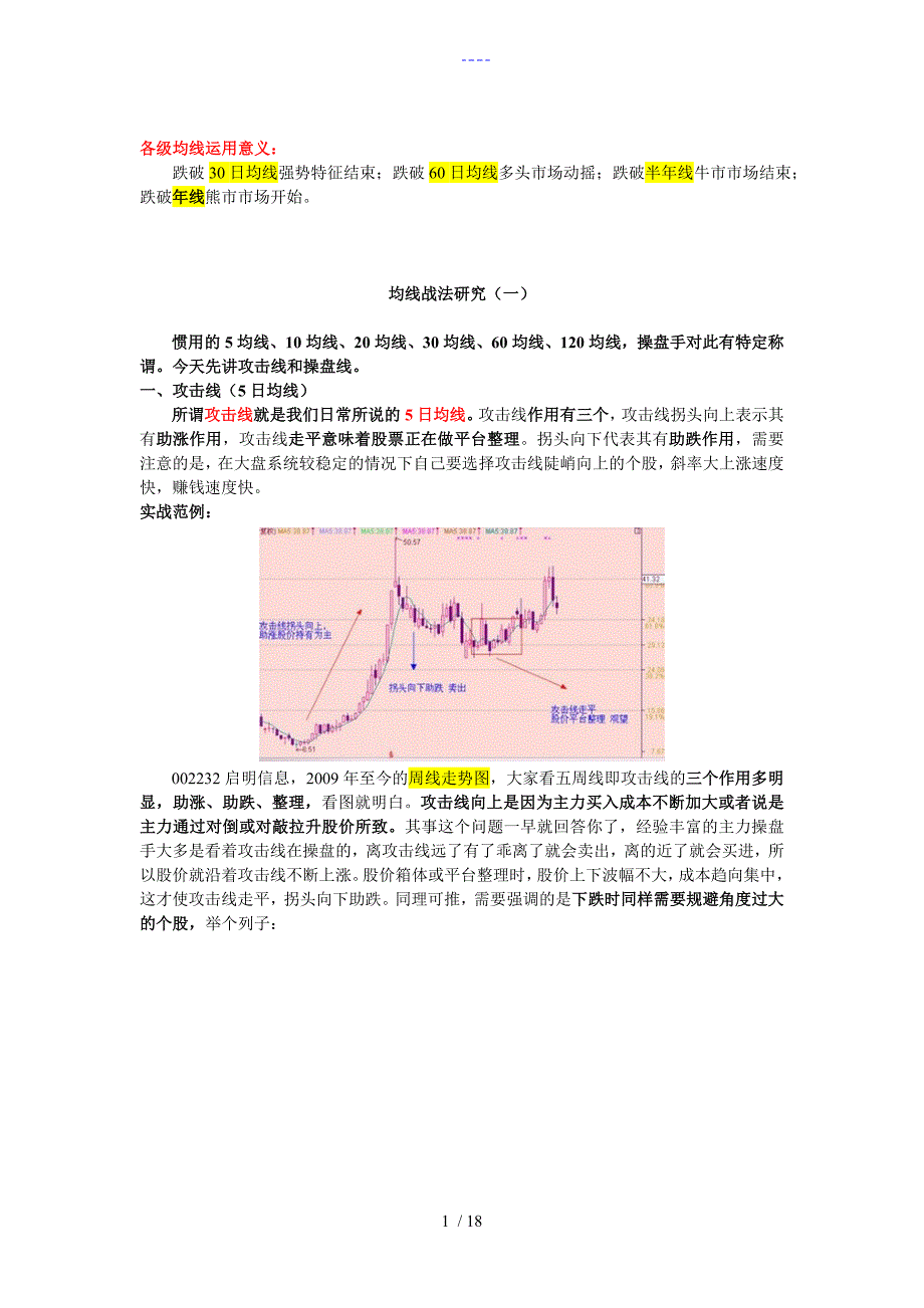 股票最实用均线战法研究_第1页