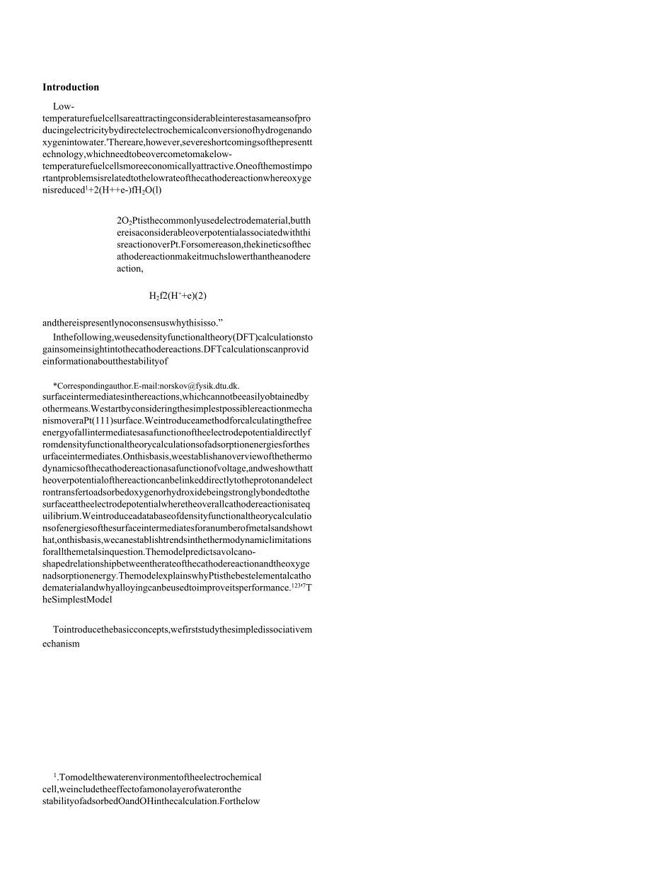 Origin of the Overpotential for Oxygen Reduction at a Fuel-Cell Cathode.docx_第2页