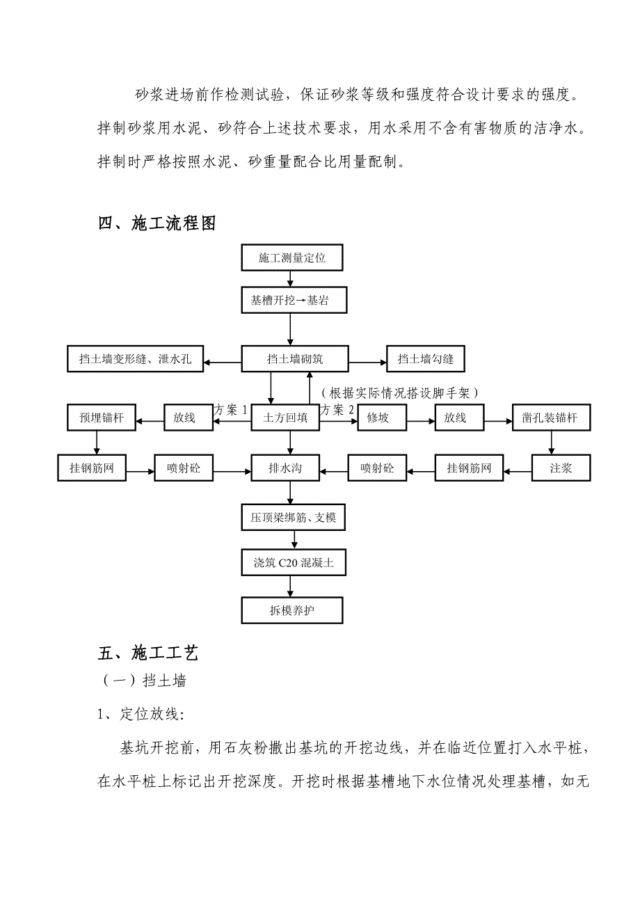 庙沟铁矿斜坡道硐门挡土墙及护坡施工组织设计_第5页