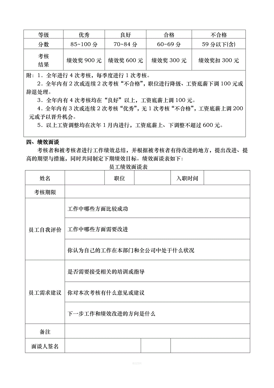 消防员绩效考核方案_第4页