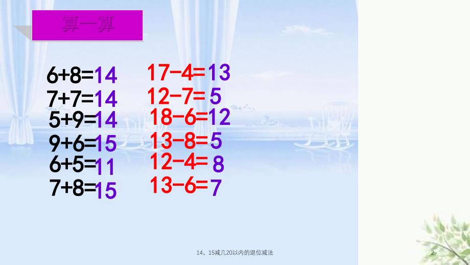 1415减几20以内的退位减法课件_第2页