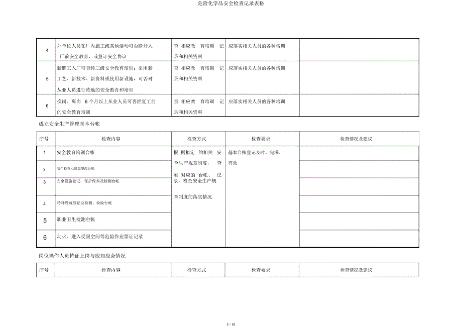 危险化学品安全检查记录表格.docx_第3页