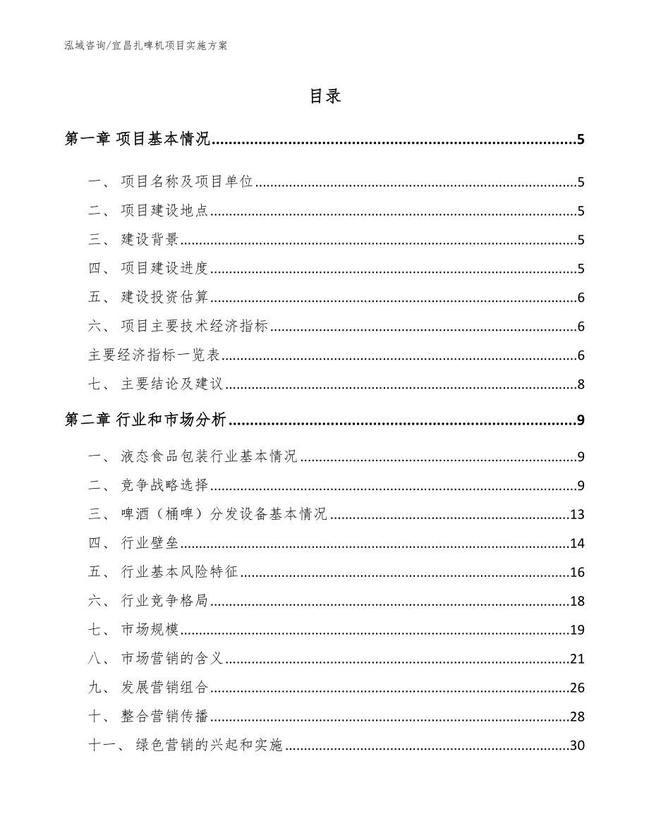 宜昌扎啤机项目实施方案范文模板_第1页