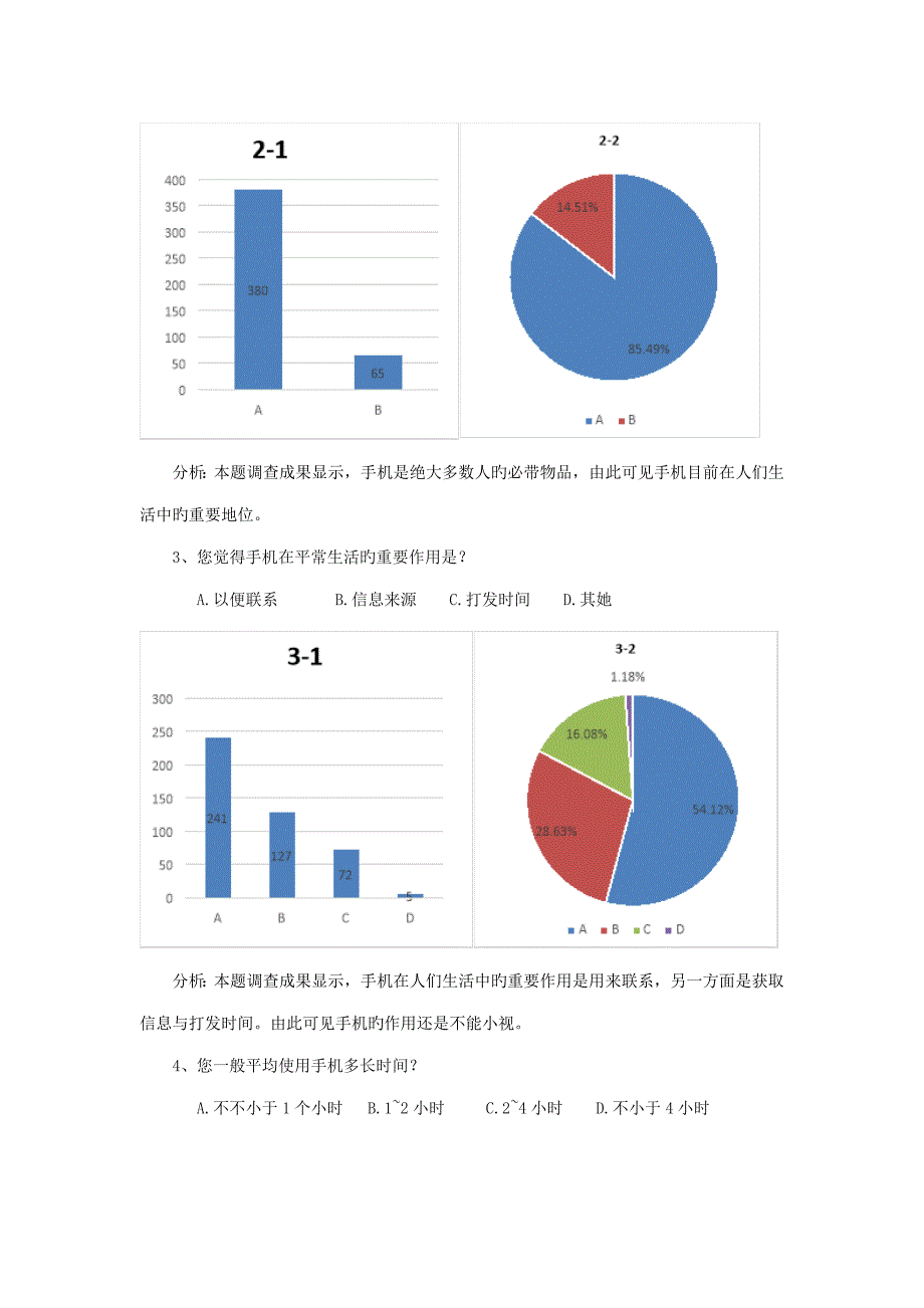 大学生对手机依赖程度调查汇总报告_第4页