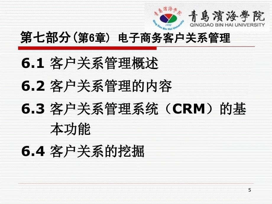 电子商务概论第七部分第6章电子商务客户关系管理_第5页