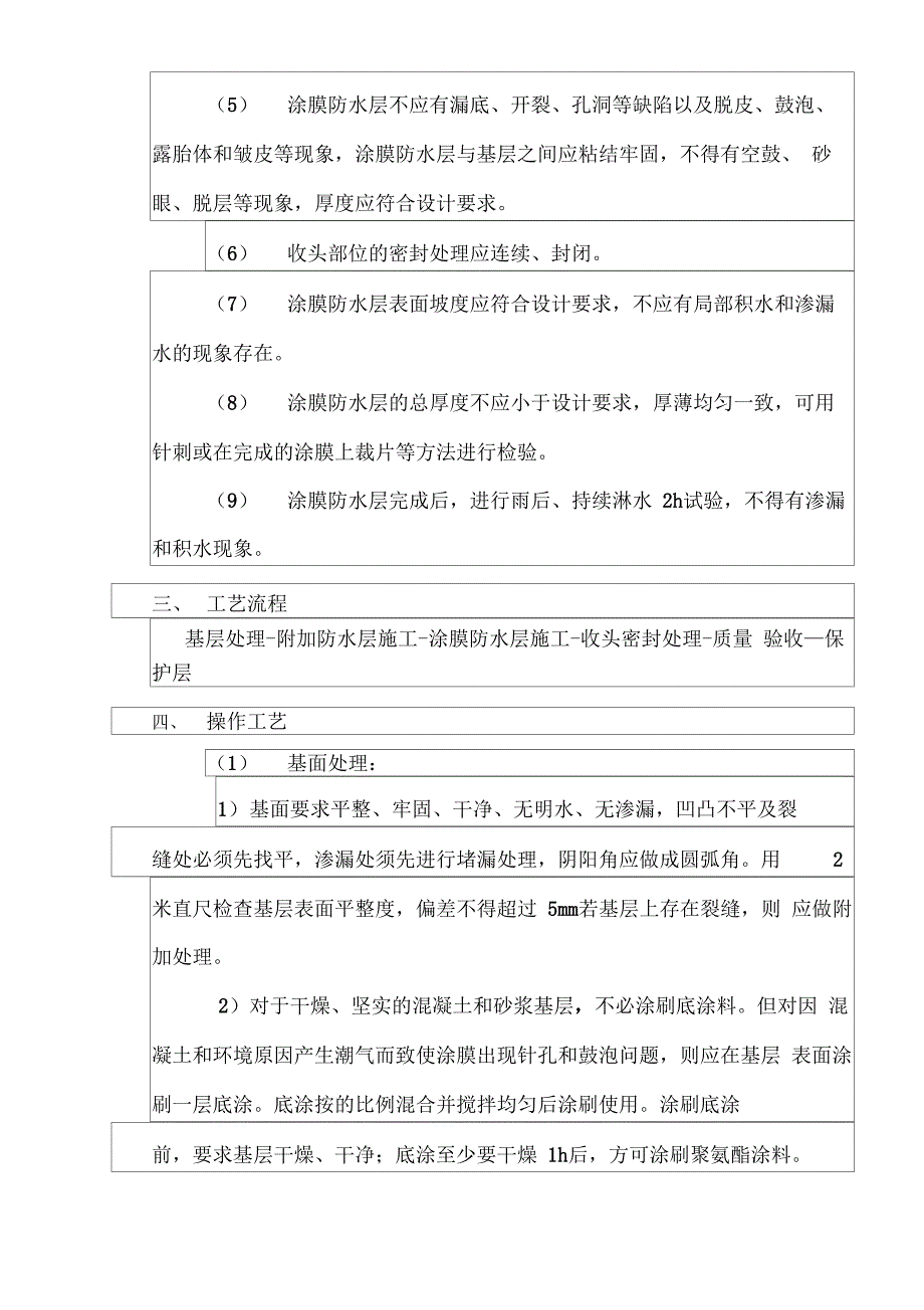 防水涂料技术交底_第2页