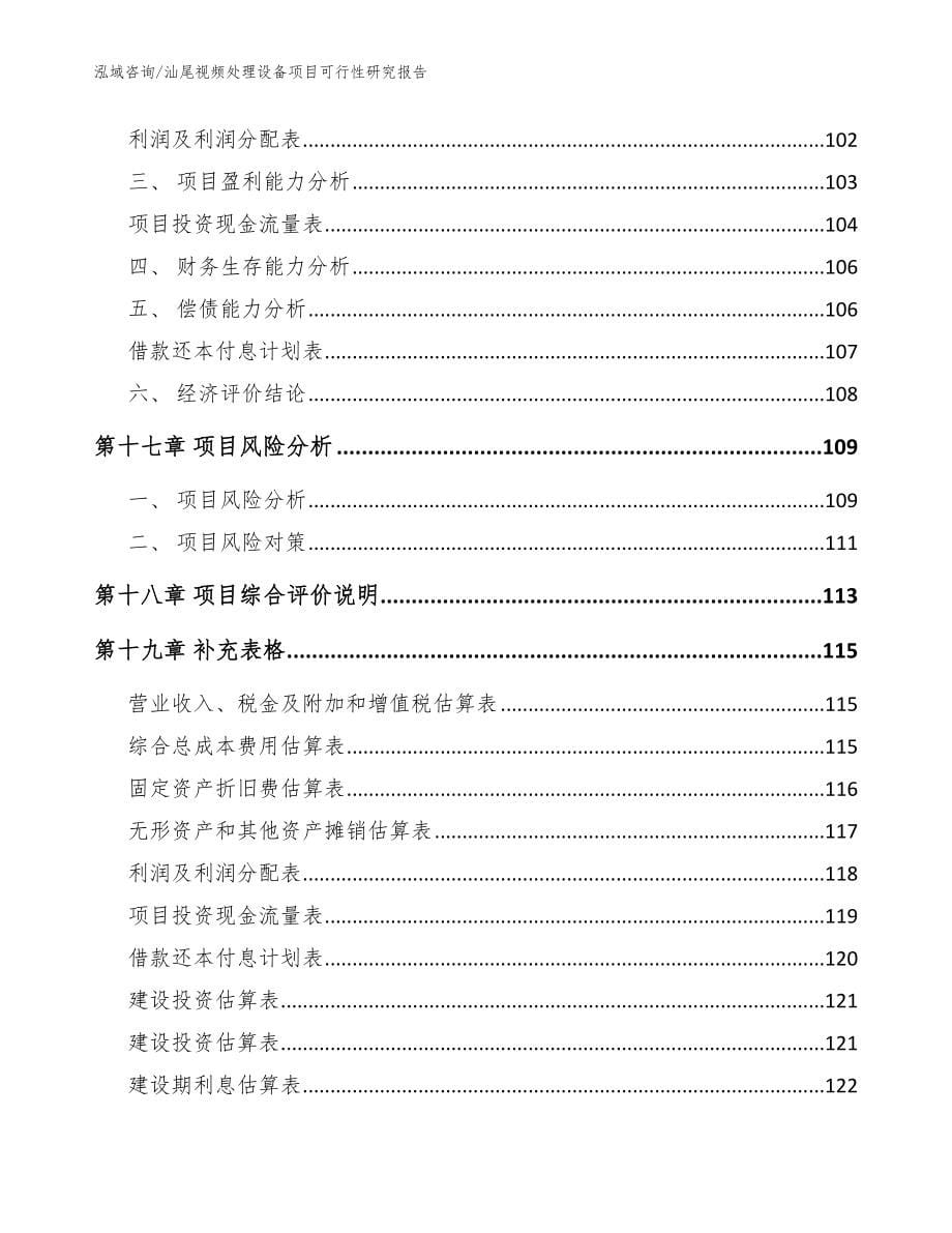 汕尾视频处理设备项目可行性研究报告模板范文_第5页