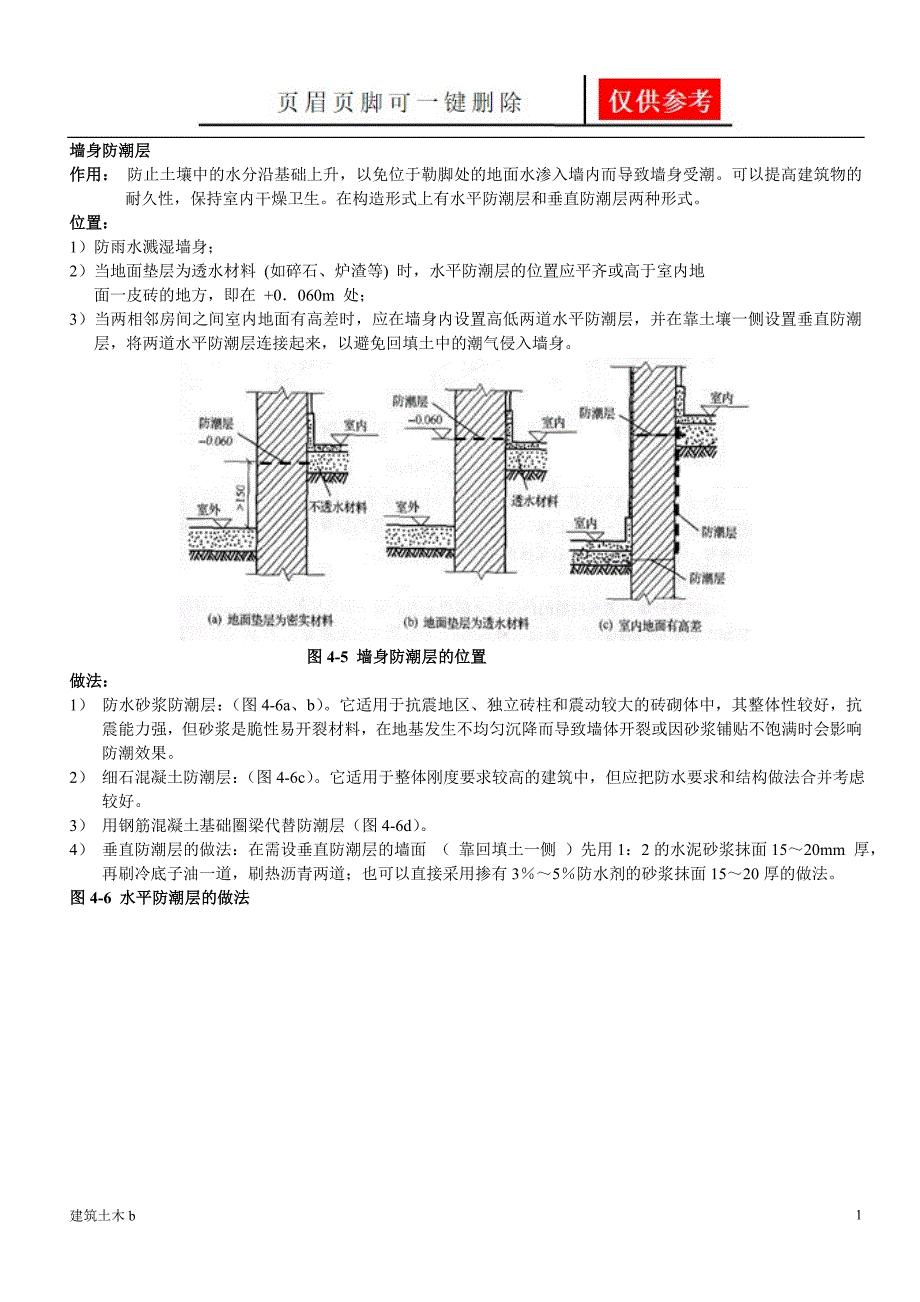 墙身防潮层[优良建筑]_第1页