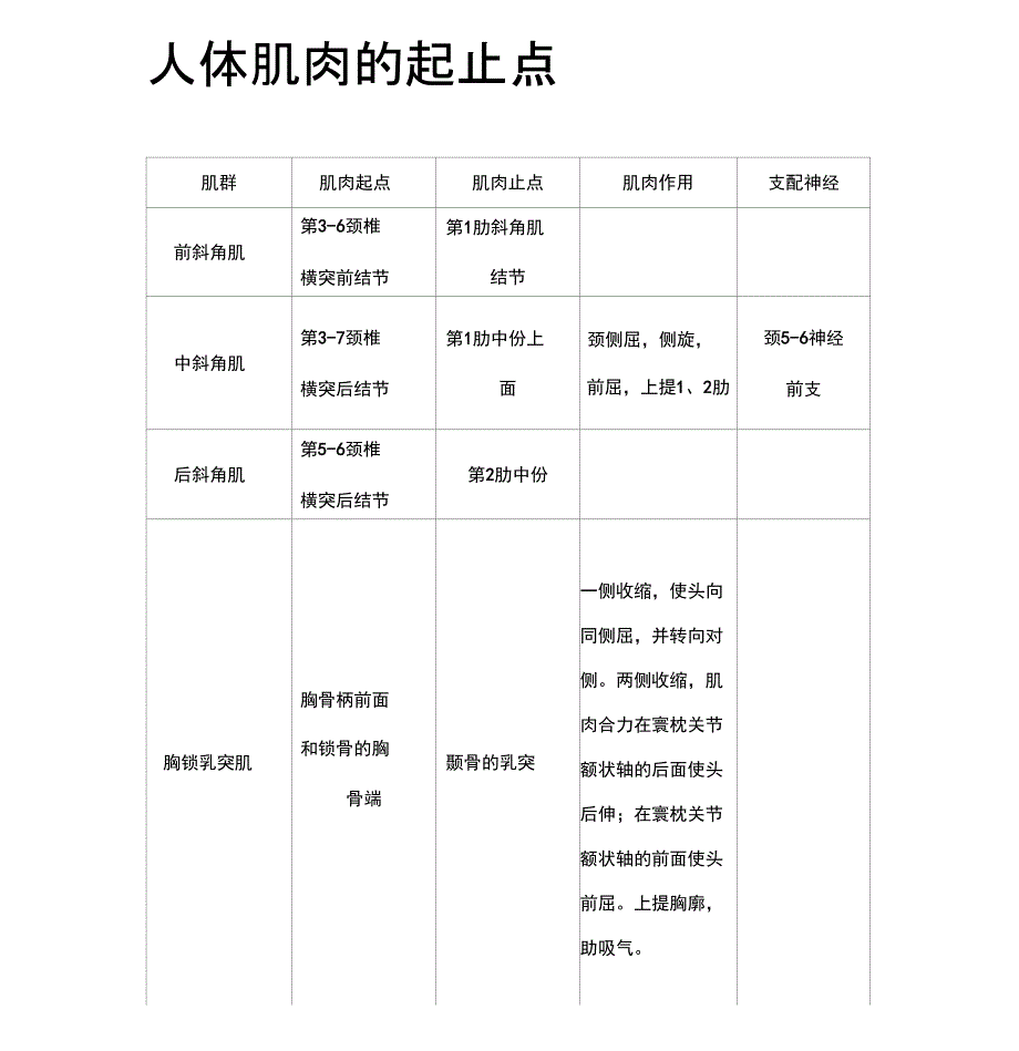 人体肌肉的起止点_第1页