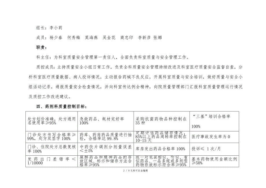 药剂科医疗质量、安全管理持续改进实施方案_第2页