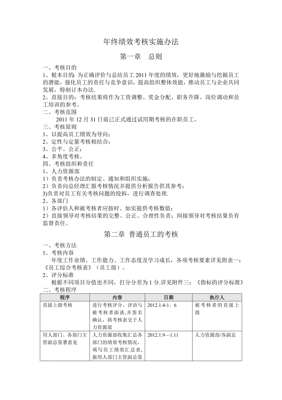 年终绩效考核方案42439_第1页