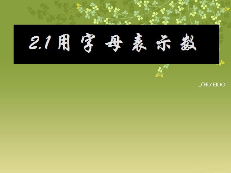 沪科版七年级用字母表示数_第1页