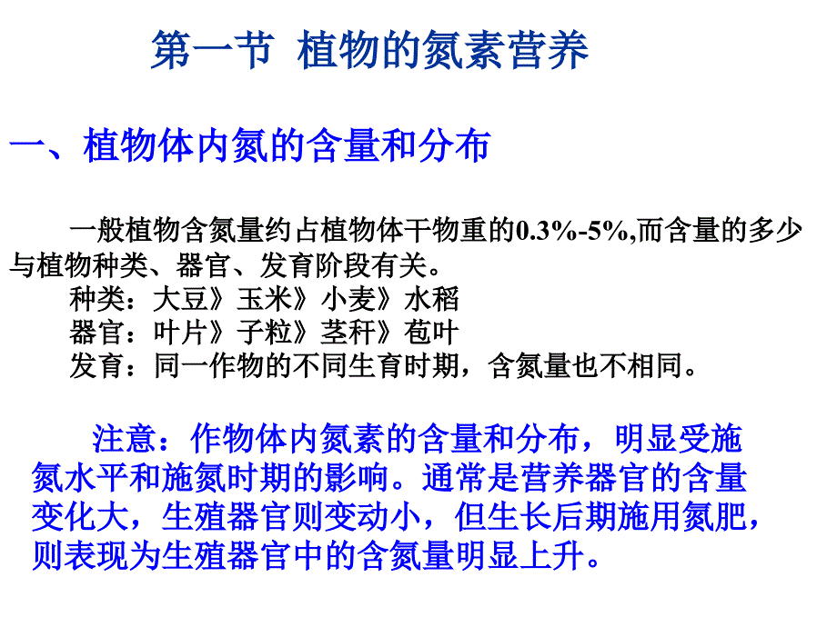 第九章植物氮素营养与氮肥课件_第4页