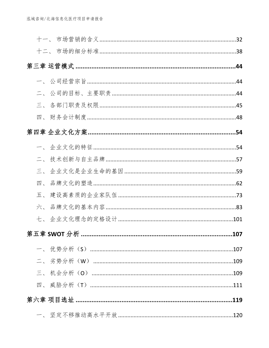 北海信息化医疗项目申请报告【模板范文】_第2页