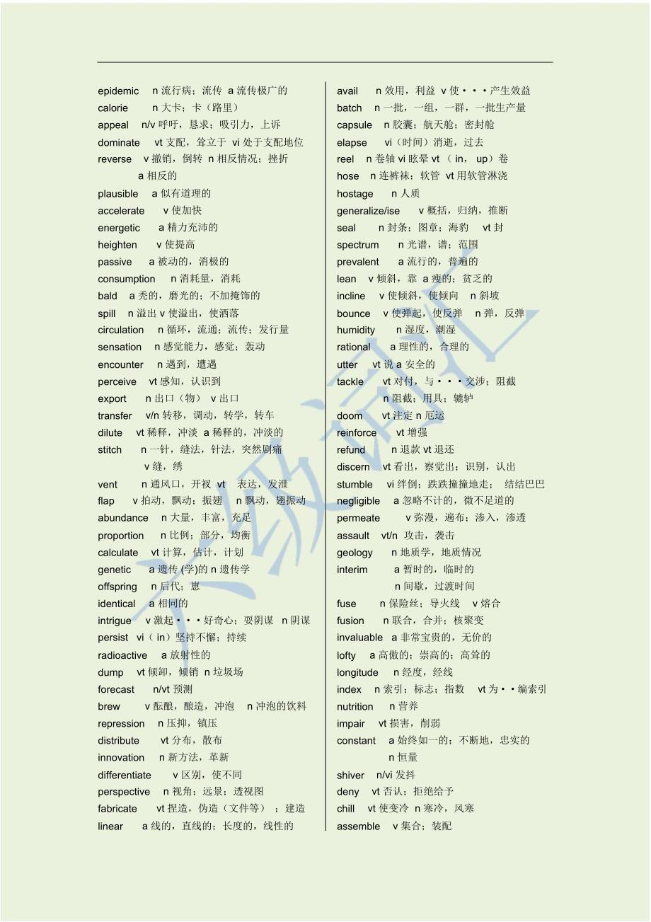 (完整版)六级高频词汇(乱序版)_第2页