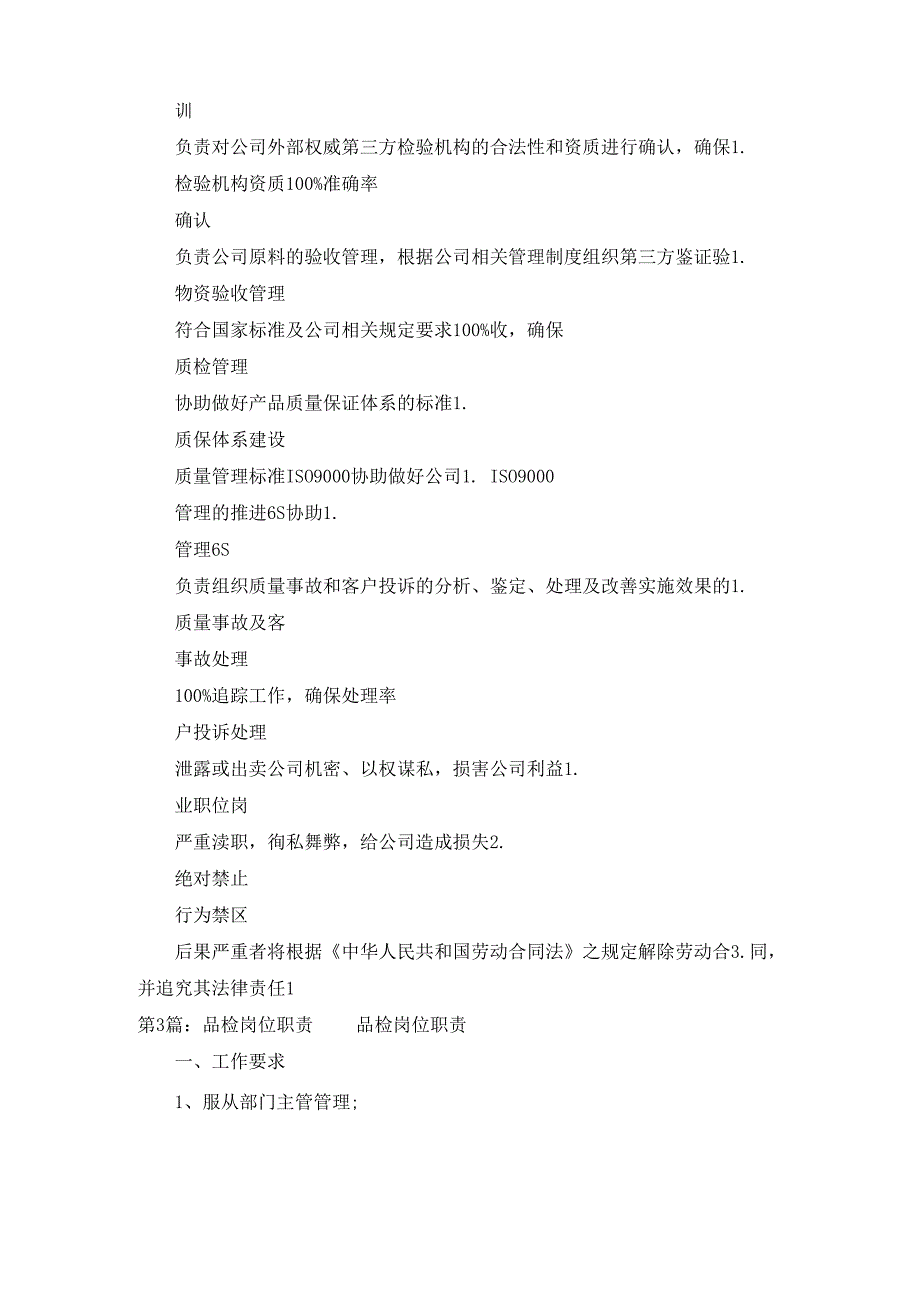 品检员岗位职责说明书_第3页