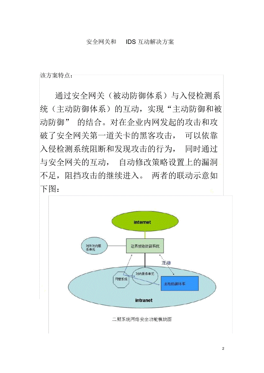 安全网关和IDS互动解决方案_第2页