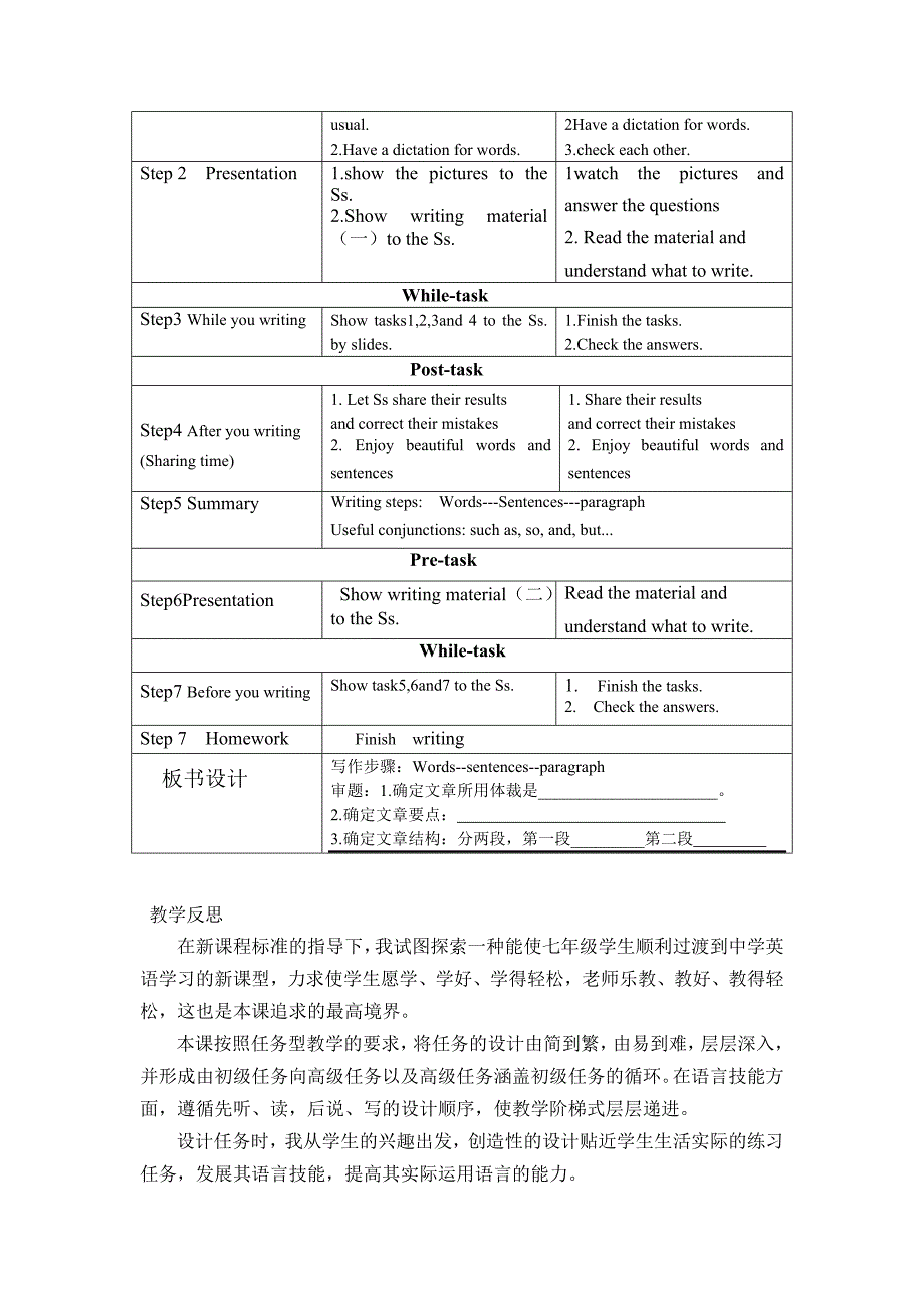 英语写作课教学设计20134月.doc_第2页